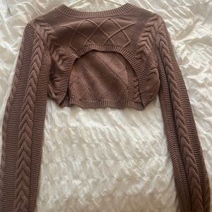 tilly’s brown sweater shrug